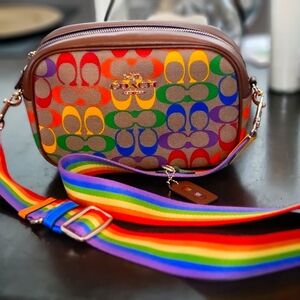 Coach Rainbow Signature Crossbody Bag